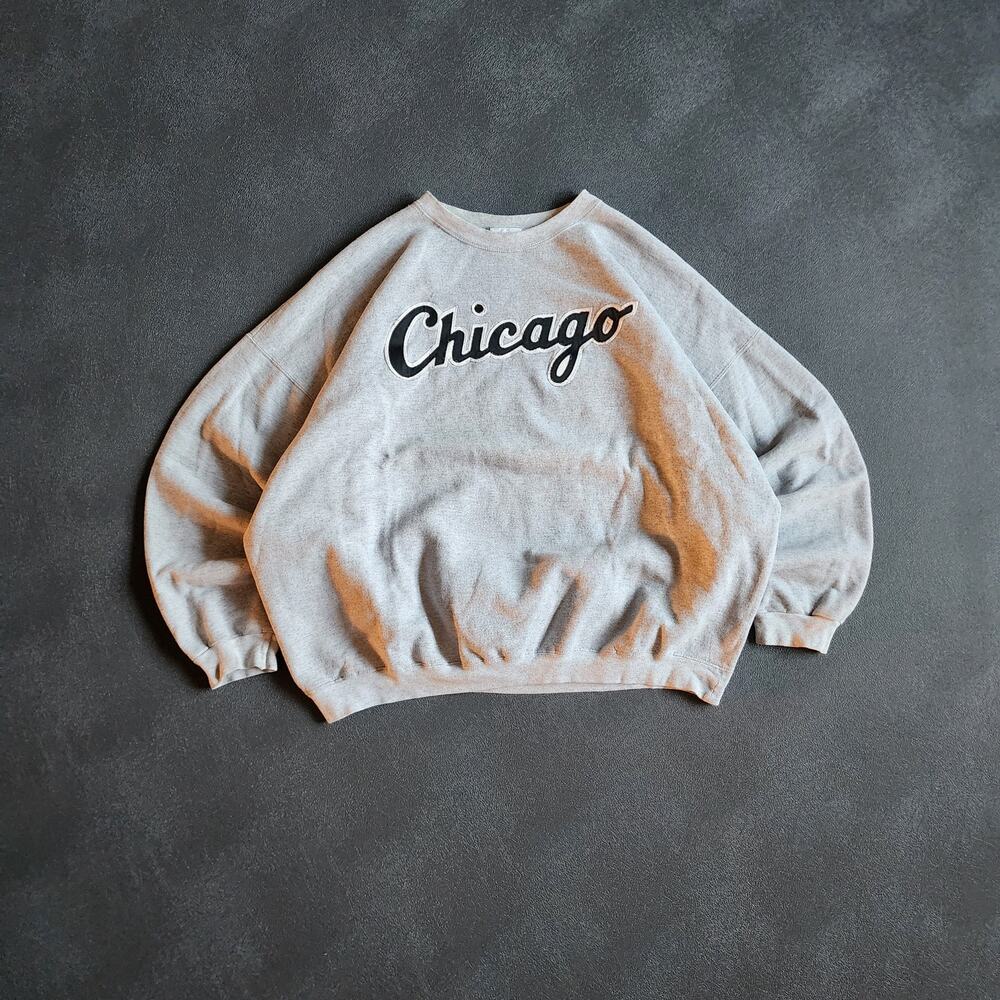Vintage Chicago White Sox Majestic Embroidered Grey Sweatshirt XXL